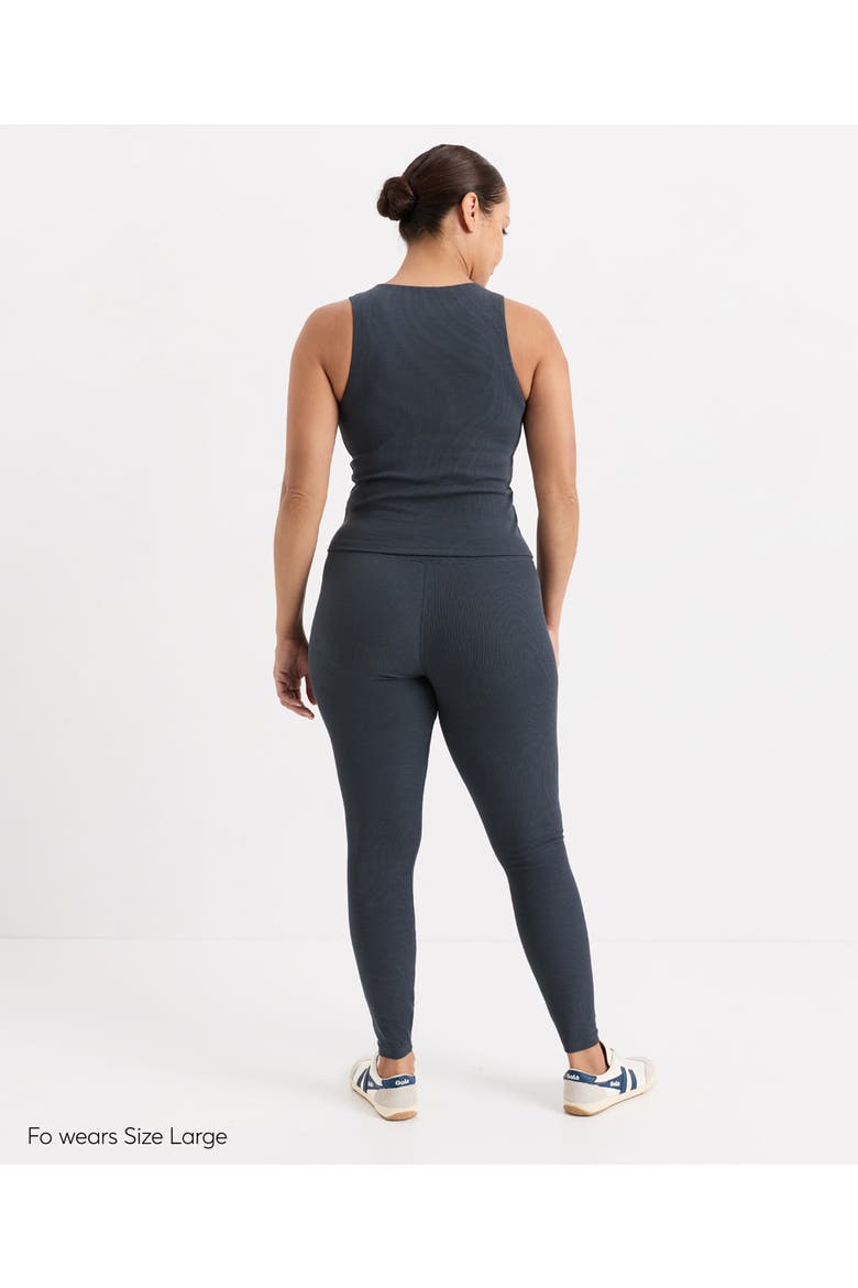 On The Go-To Rib Legging Made with Organic Cotton, Alternate, color, Steel Blue