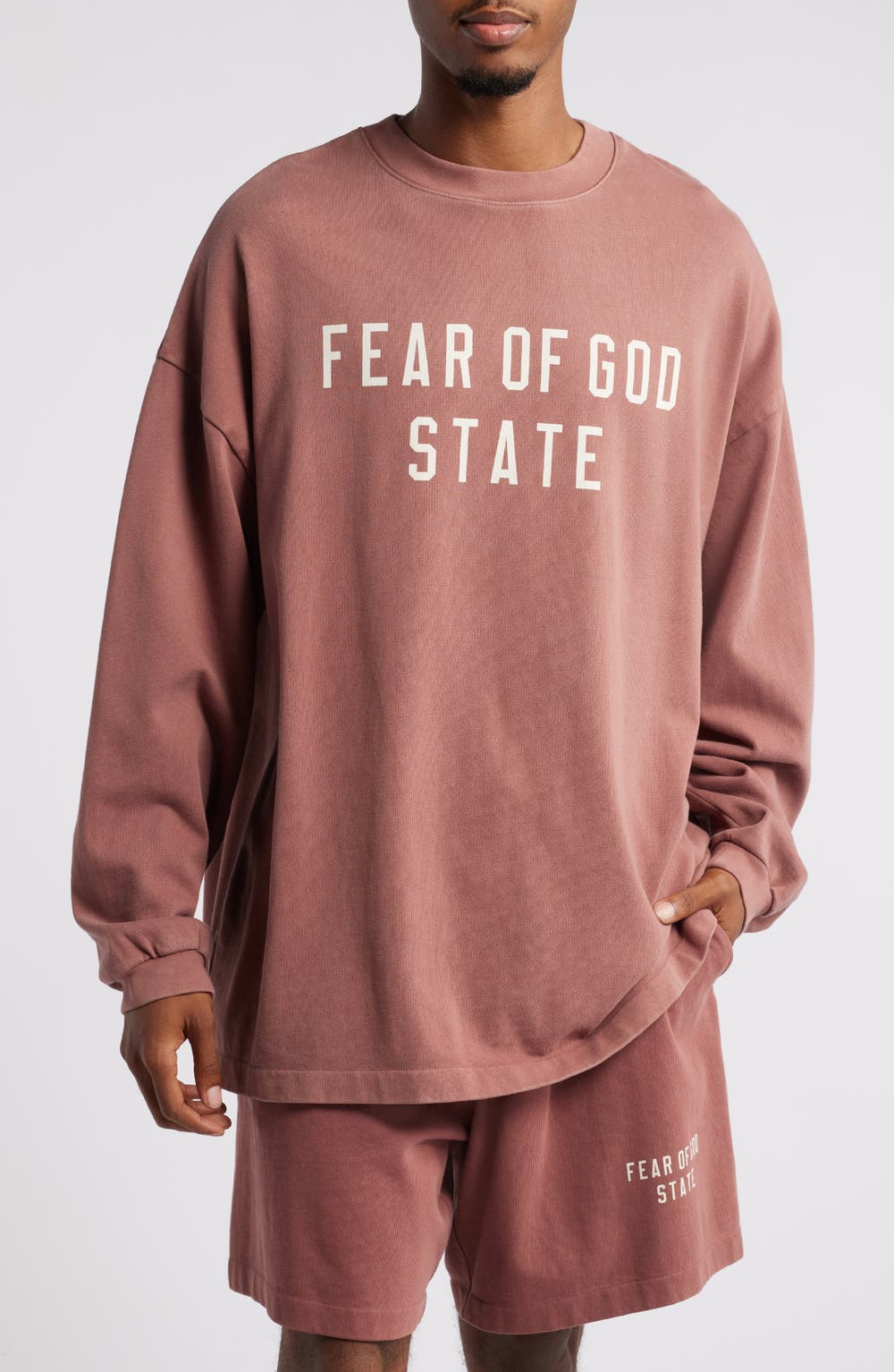 Gender Inclusive State Logo Long Sleeve T-Shirt, color, CRIMSON