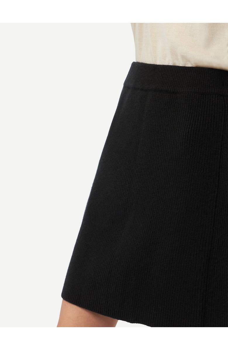 GOBI Mongolian Cashmere Cashmere Mini Skirt, Alternate, color, Black