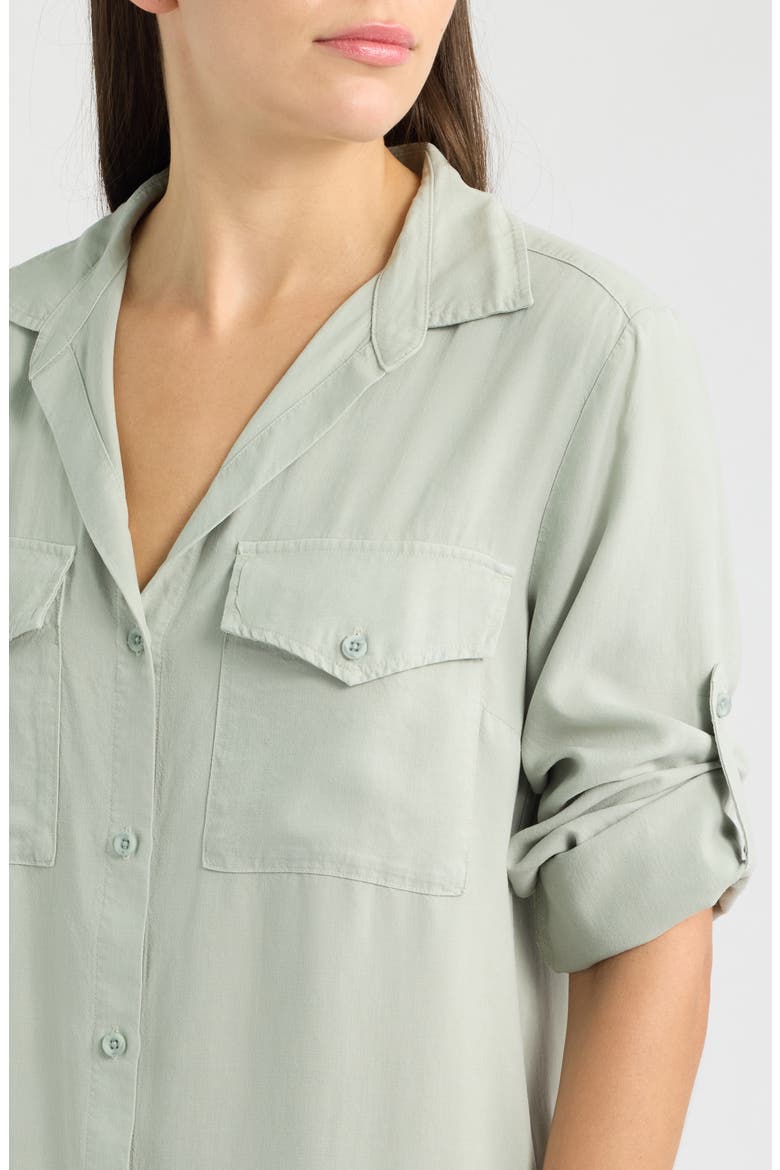 Long Sleeve Maxi Shirtdress, Alternate, color, DESERT SAGE
