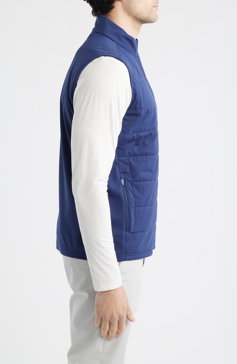 Peter Millar Fuse Water Resistant Recycled Polyester Hybrid Vest, Alternate, color, Navy