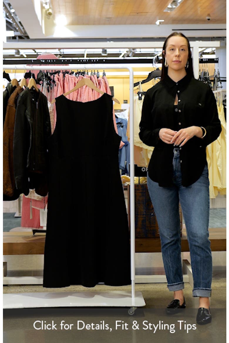 Bateau Neck Seamed Midi Dress video