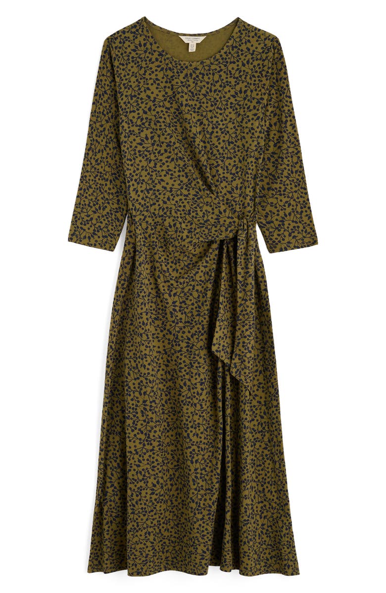 Seasalt Cornwall Fettling Jersey Midi Dress, Alternate, color, Berry Branches Bright Olive