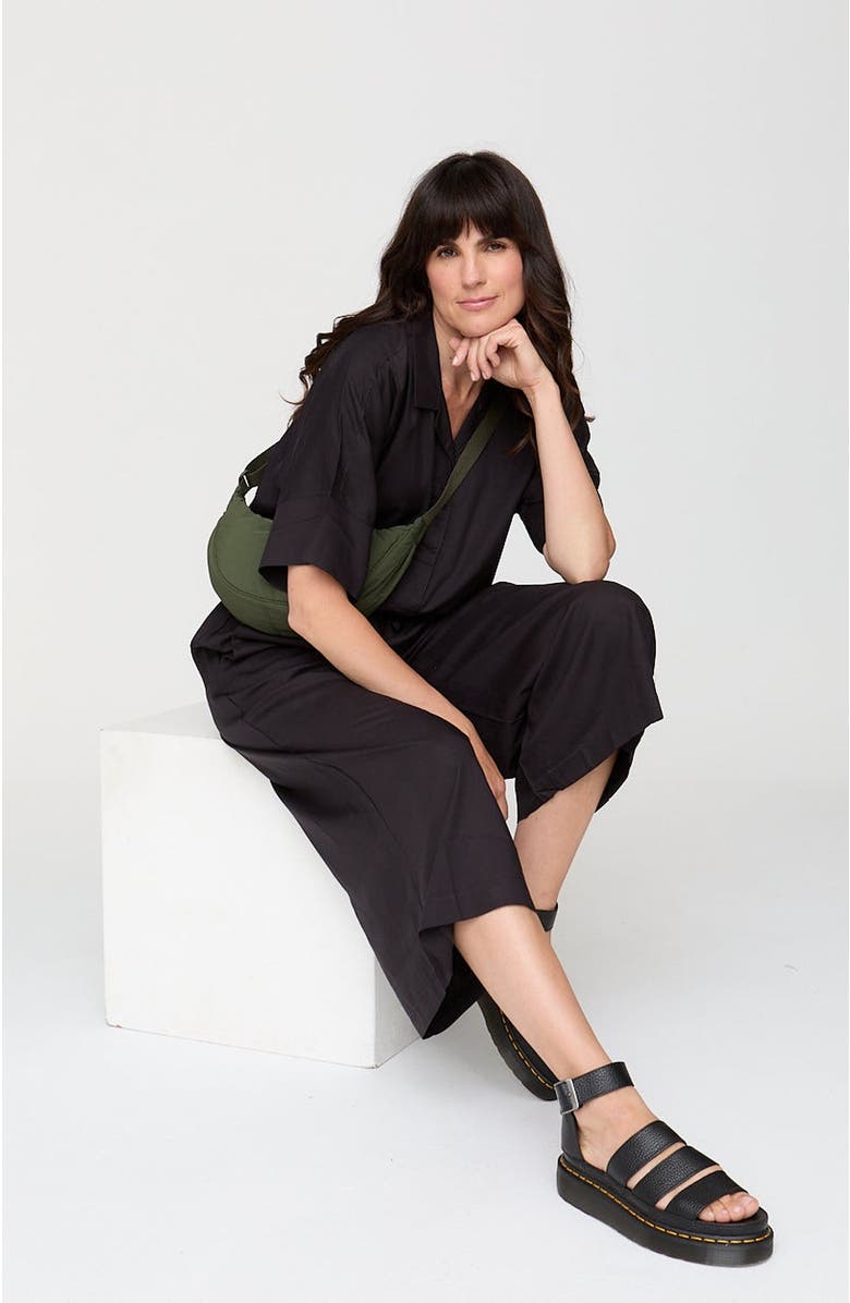 Turtledove London Organic Cotton Iris Jumpsuit, Alternate, color, Black