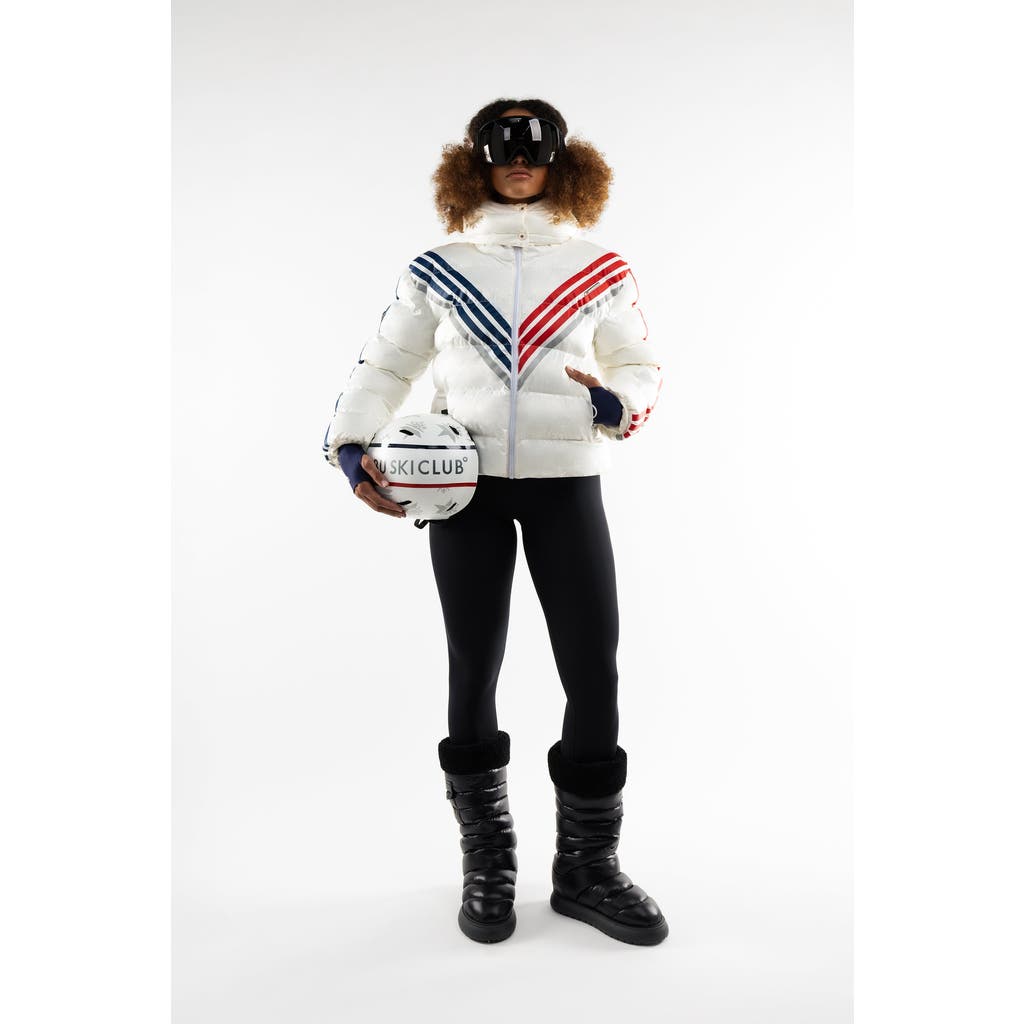 Malibu Ski Club Monogram Mountains Jacket In White