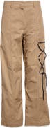 KÚR Shoelace Wide Leg Cotton Pants