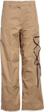 KÚR Shoelace Wide Leg Cotton Pants