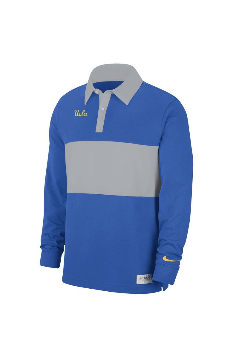 Nike Men's Nike Blue UCLA Bruins Striped Long Sleeve Polo, Alternate, color, 