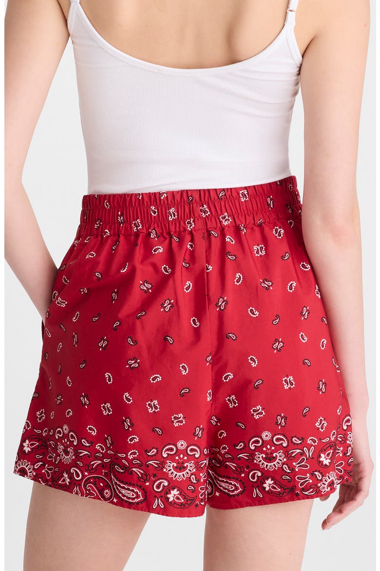 Pull-On Poplin Shorts, Alternate, color, CHILI PEPPER
