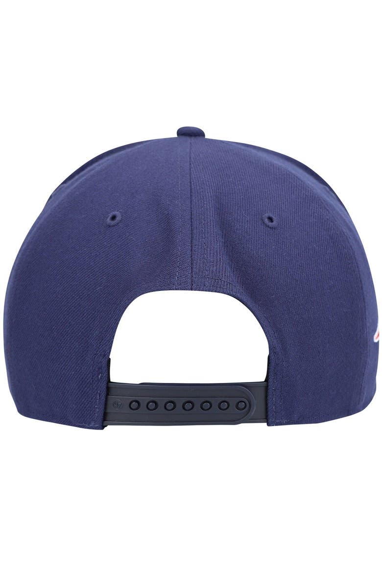 Men's '47 Navy New England Patriots Street Script MVP Snapback Hat, Alternate, color, Navy