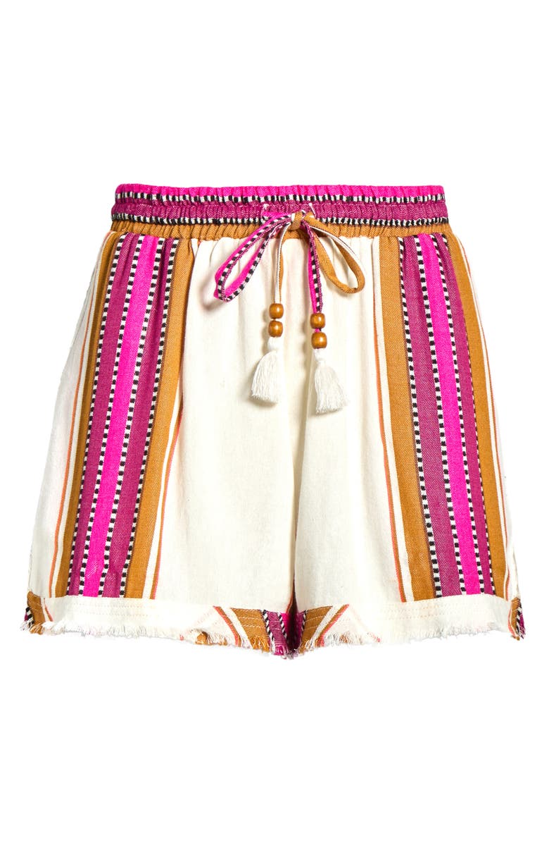 Elan Cotton Blend Cover-Up Drawstring Shorts, Alternate, color, Natural Pink