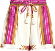 Elan Cotton Blend Cover-Up Drawstring Shorts