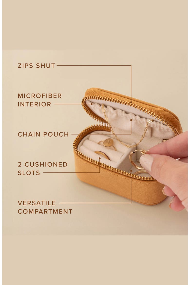 Mini Jewelry Case, Alternate, color, Honey