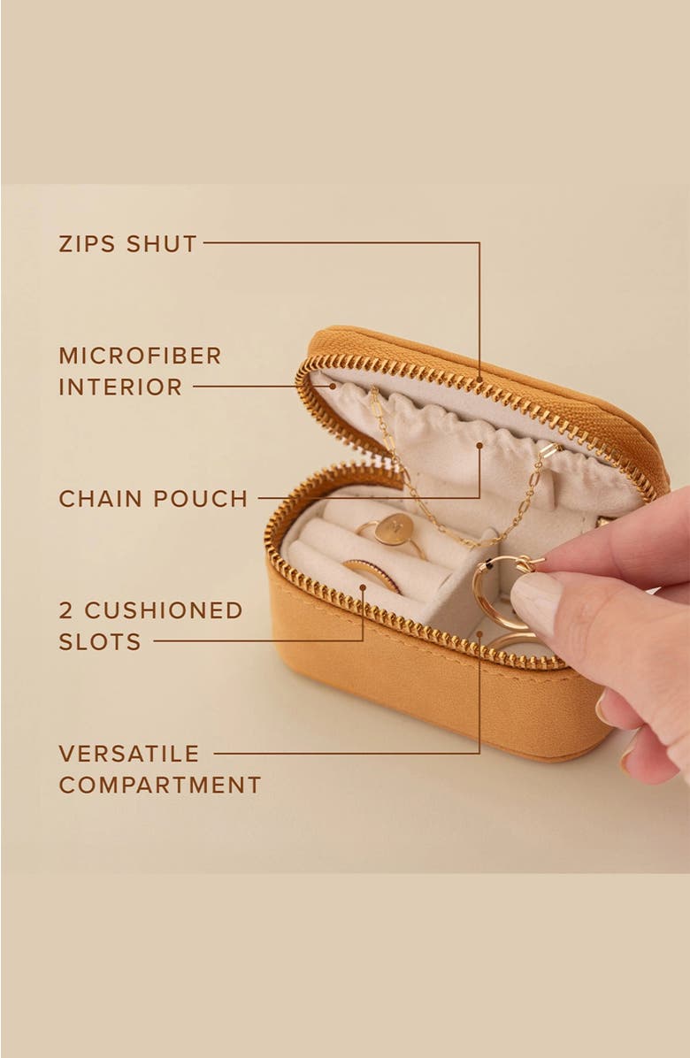 MADE BY MARY Mini Jewelry Case, Alternate, color, Honey