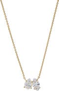 BY ADINA EDEN Lab Grown Diamond Marquise X Pear Necklace