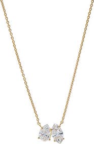 BY ADINA EDEN Lab Grown Diamond Marquise X Pear Necklace