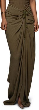 JLUXLABEL Noelia Linen Slit Skirt