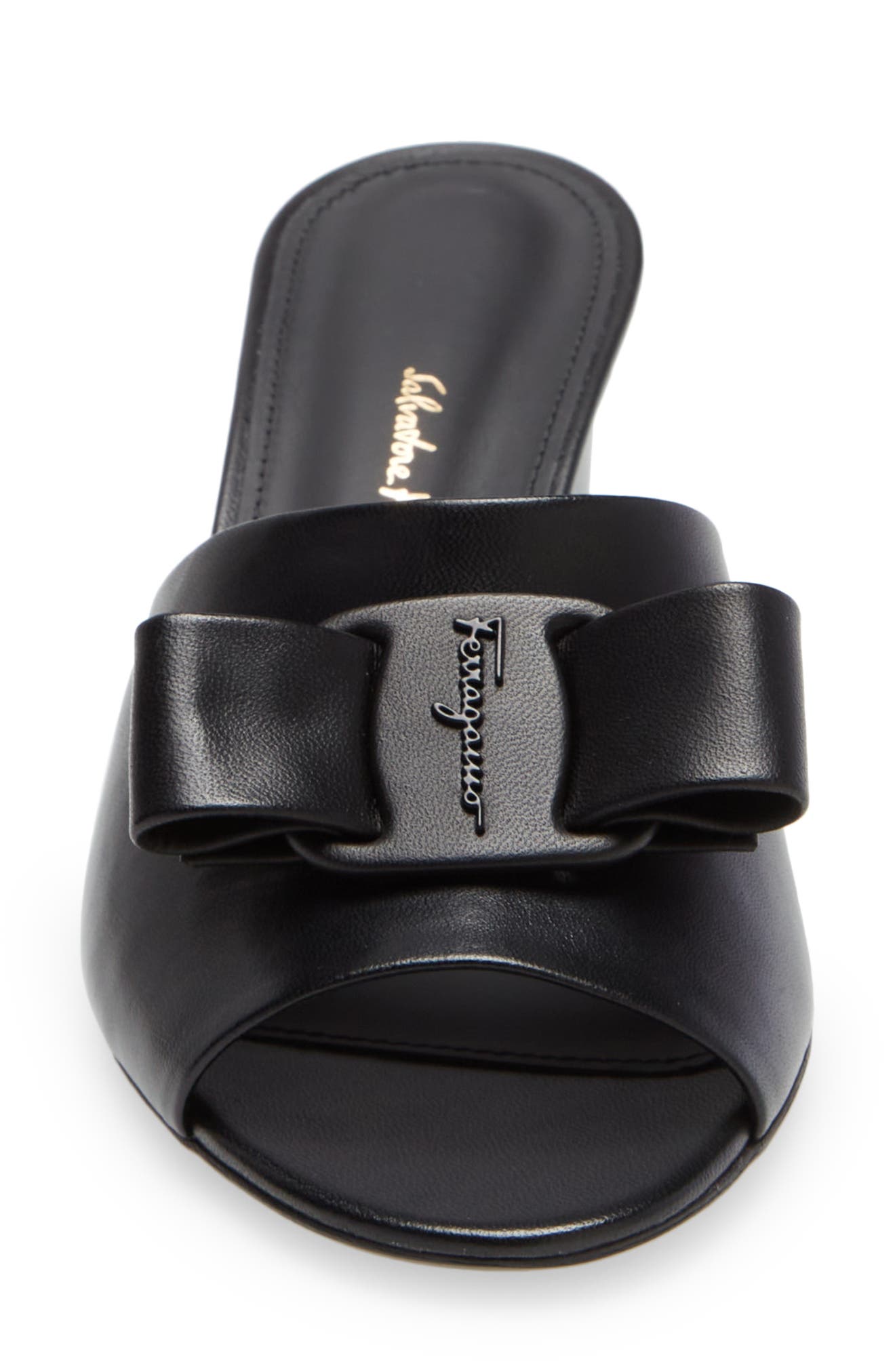 FERRAGAMO Salvatore Ferragamo Valery Viva Bow Slide Sandal, Alternate, color, 
