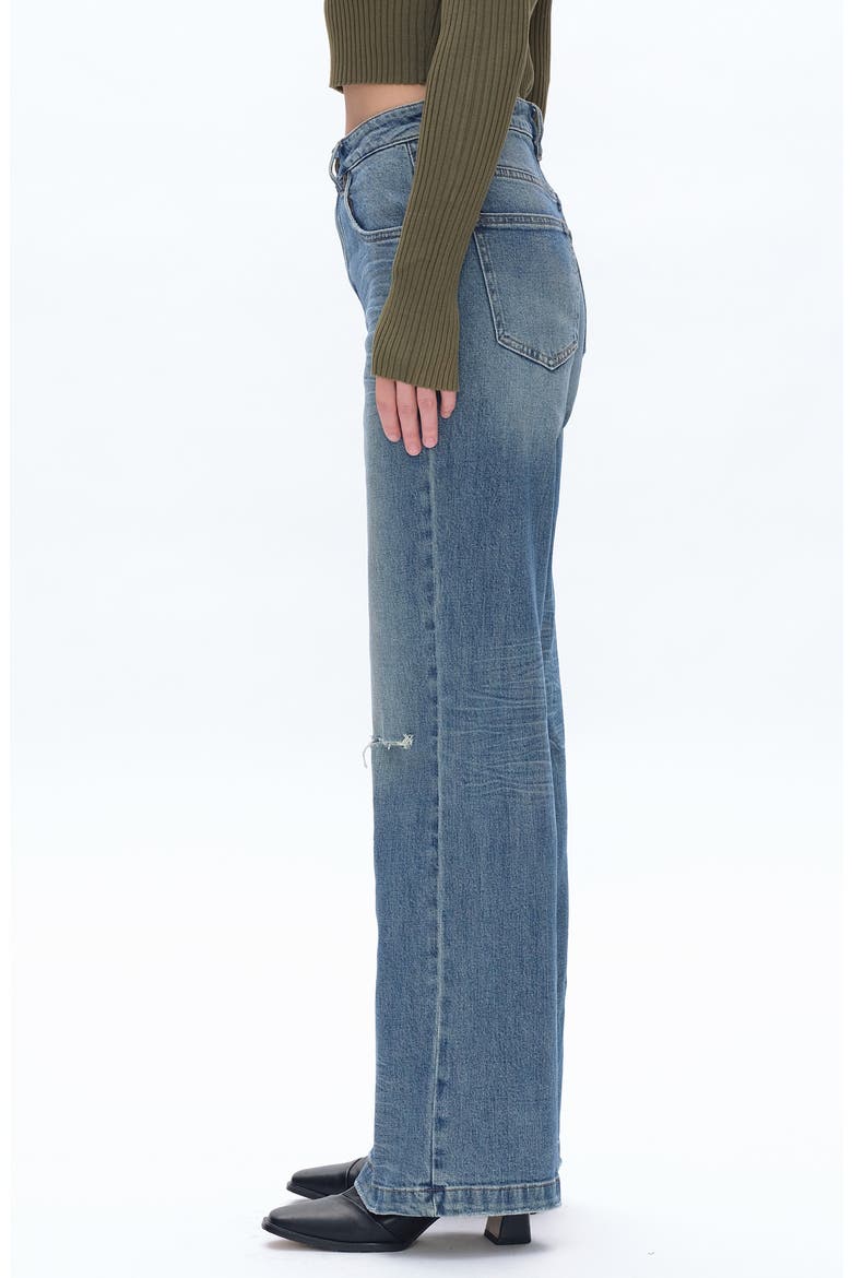 High Waist Wide Leg Jeans, Alternate, color, RETRO