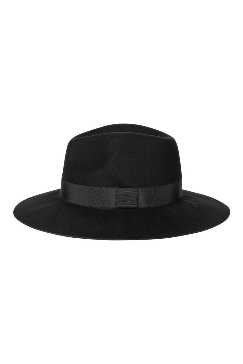 Felted Wool Fedora, Alternate, color, BLACK