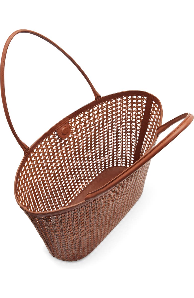 Reformation Isabella Woven Rattan Tote, Alternate, color,