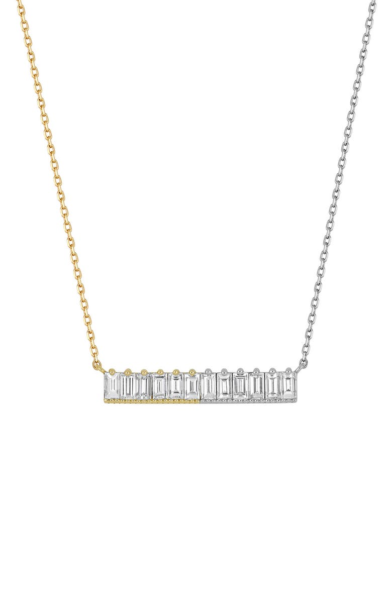 Bony Levy Gatsby Baguette Diamond Bar Pendant Necklace, Main, color, 18K White Gold