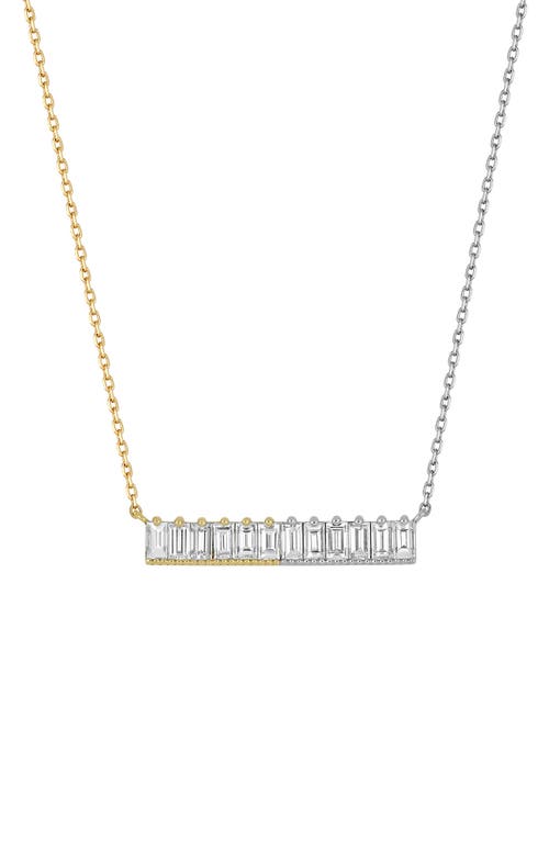Bony Levy Gatsby Baguette Diamond Bar Pendant Necklace In Silver
