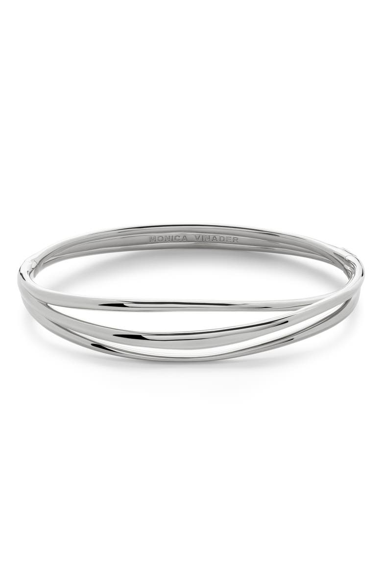 Monica Vinader Nura Wrap Bangle, Main, color, Sterling Silver