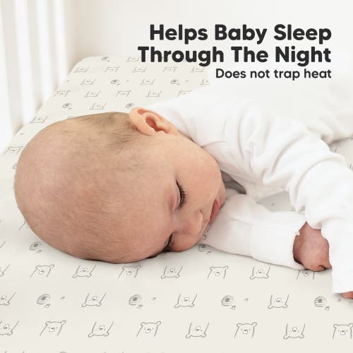 Keababies Soothe Fitted Crib Sheet In Bumble Bear