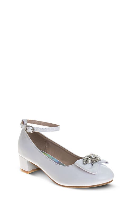 Badgley Mischka Collection Kids' Ankle Strap Pump in White 