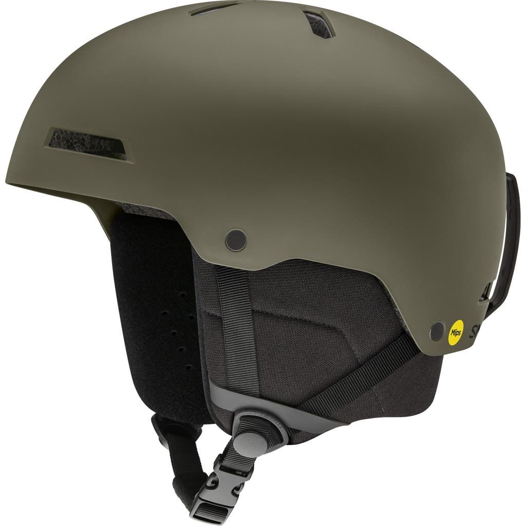 Smith Rodeo Snow Helmet With Mips Round Contour Fit In Matte Forest