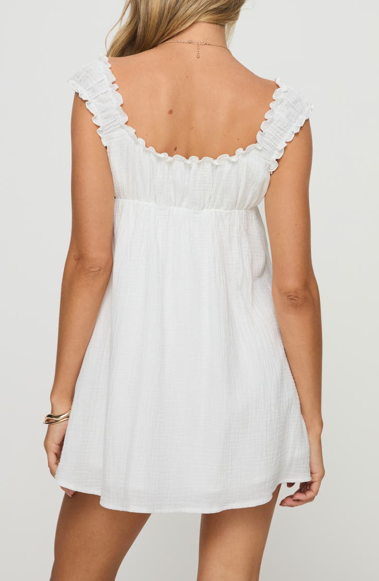 Princess Polly Wittek Cotton Minidress, Alternate, color, White