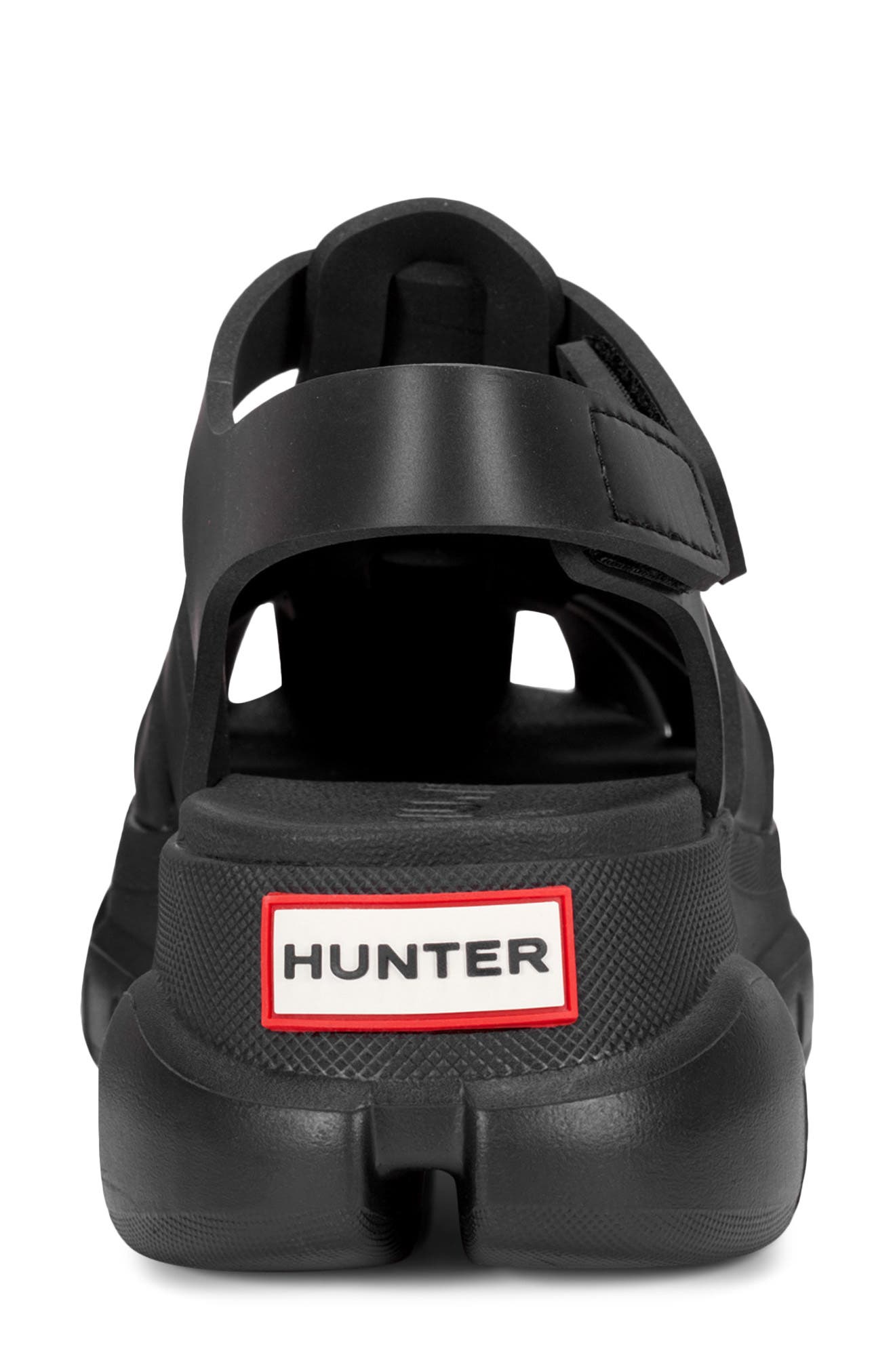 Hunter Belah Lug Sole Fisherman Sandal, Alternate, color, Black