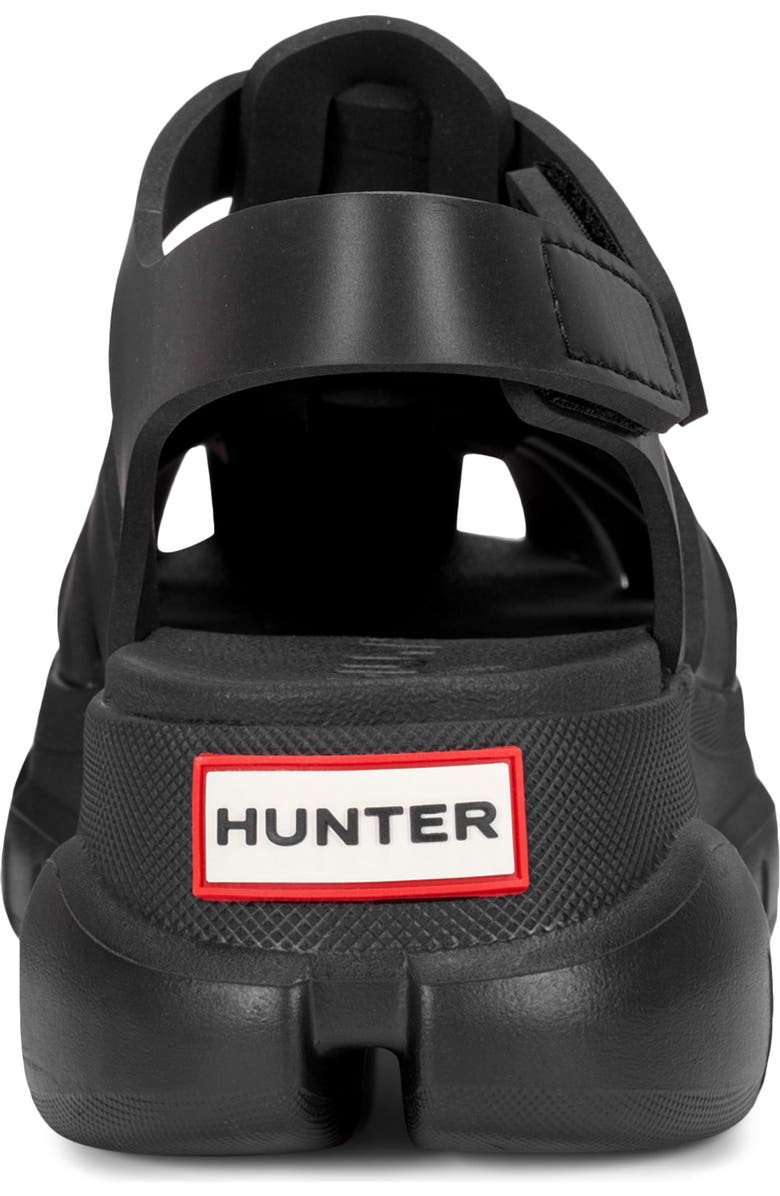 Hunter Belah Lug Sole Fisherman Sandal, Alternate, color, Black