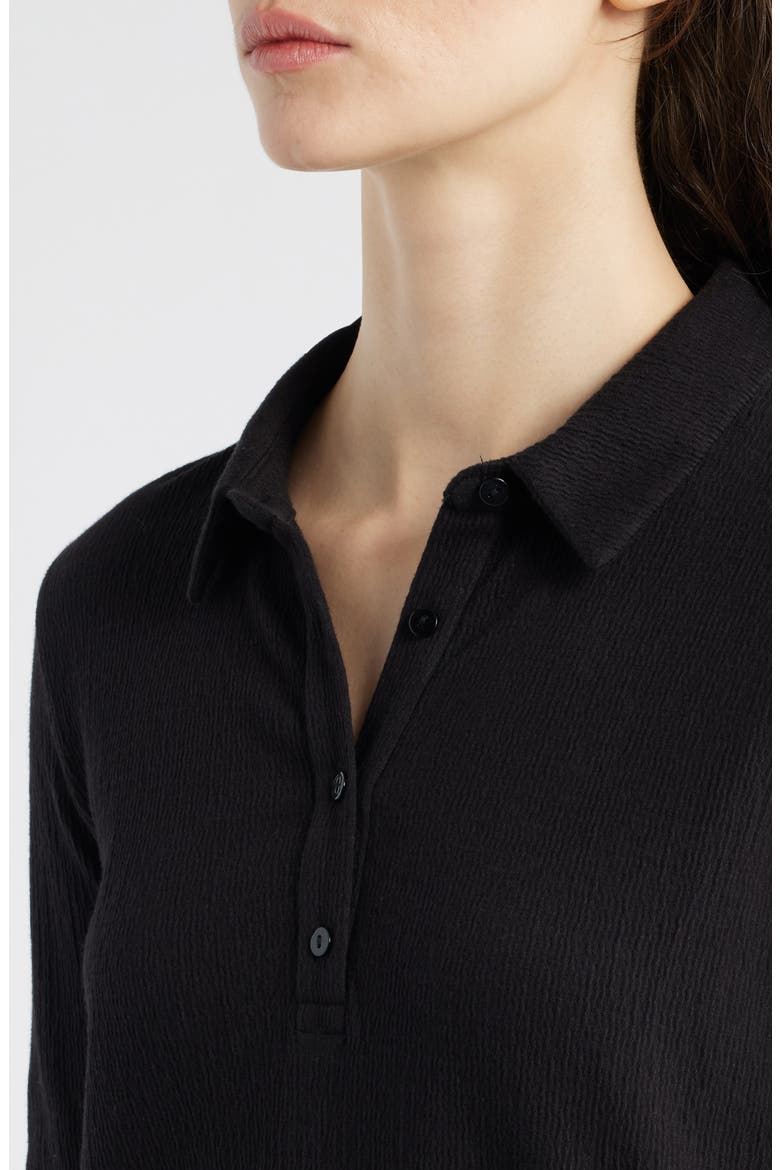Slim Textured Henley, Alternate, color, BLACK