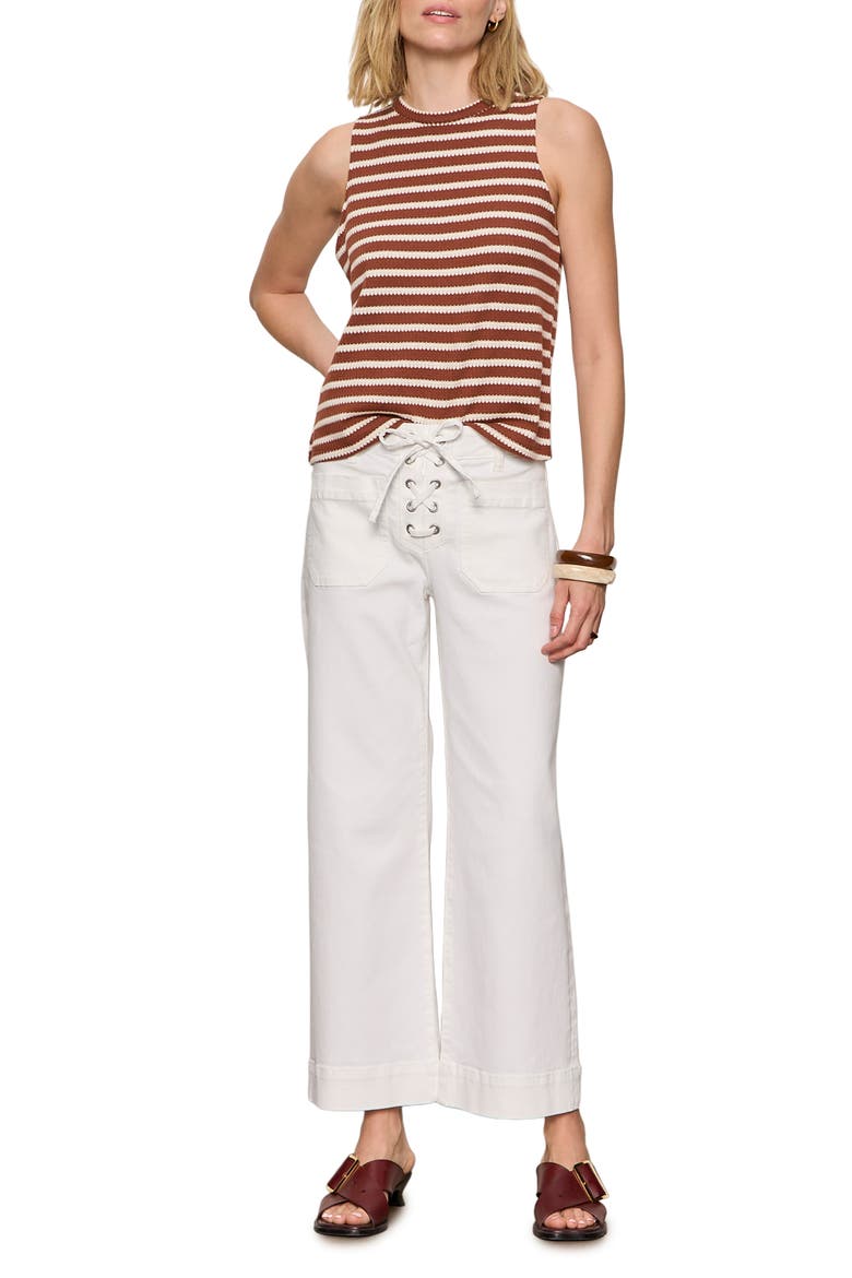 Campari Stripe Tank, Alternate, color, CLAY BROWN