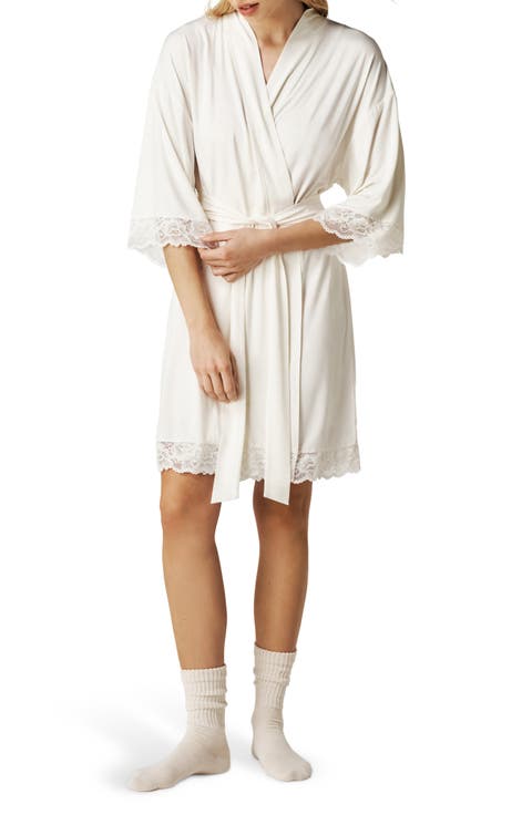 Lace Trim Robe (Regular & Plus)