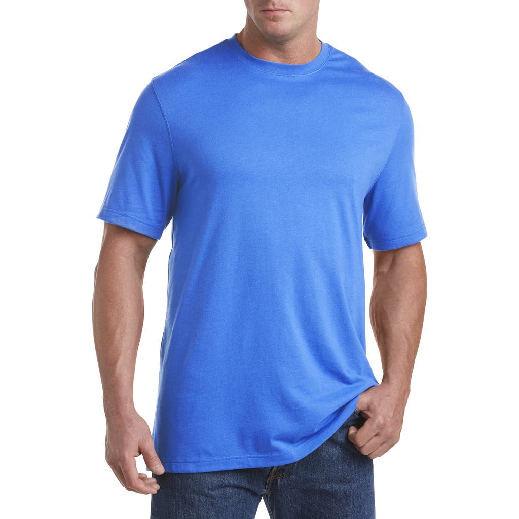 Harbor Bay By Dxl Moisture-wicking Jersey T-shirt In Palace Blue