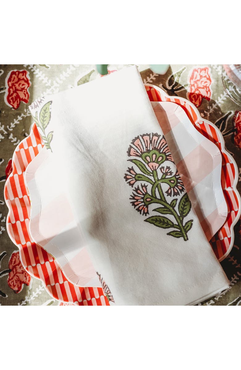 Banyan & Birch Begum Table Napkin Set of 2, Alternate, color, Green