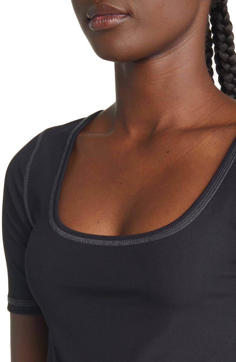 Topshop Scoop Neck Tee, Alternate, color, 