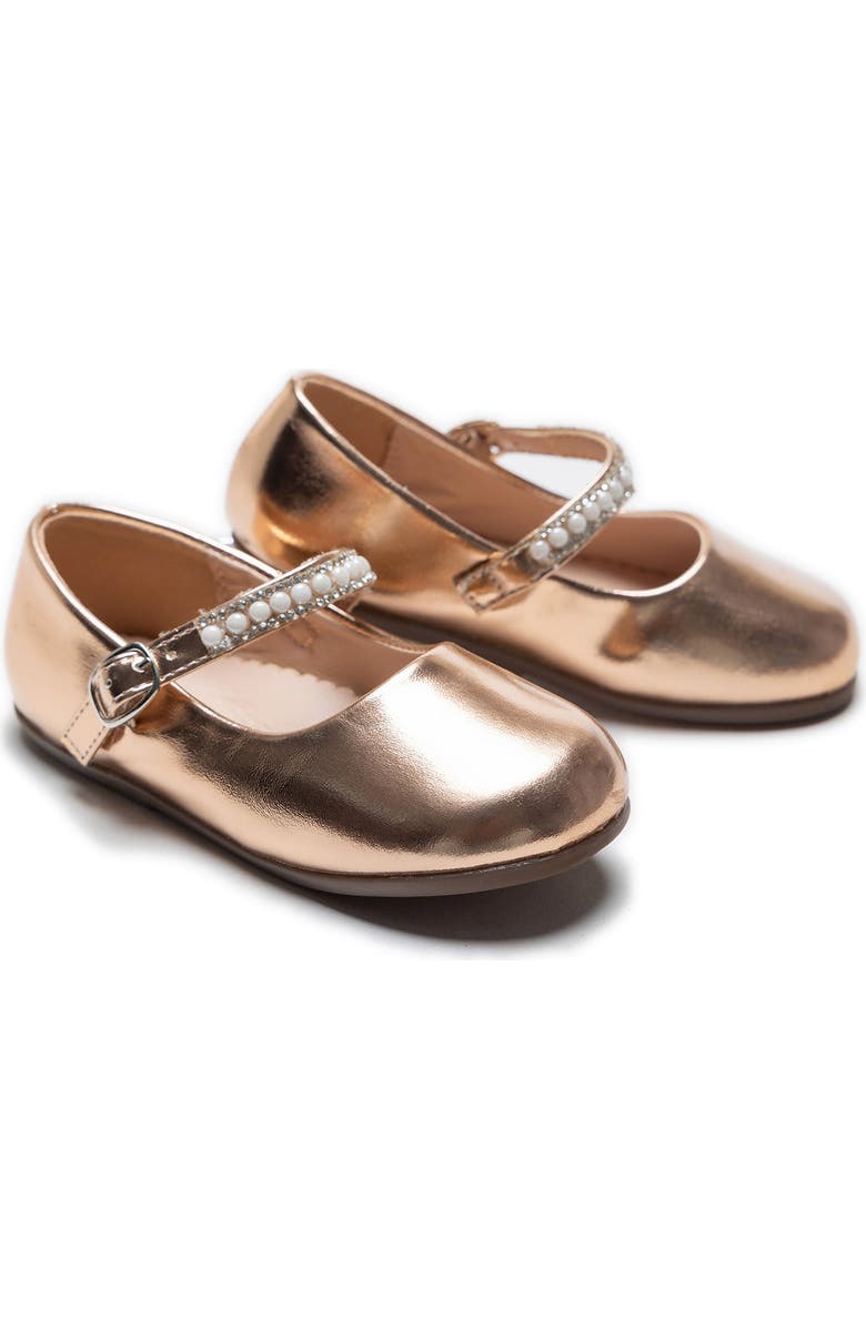 Tulleen Margot Pearl Band Flats, Alternate, color, Champagne