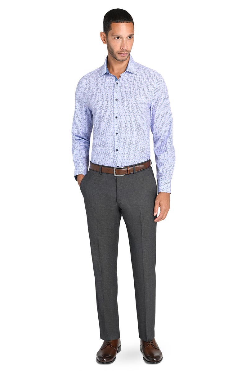 W.R.K Slim Fit Micro Floral Performance Dress Shirt, Alternate, color, Lilac