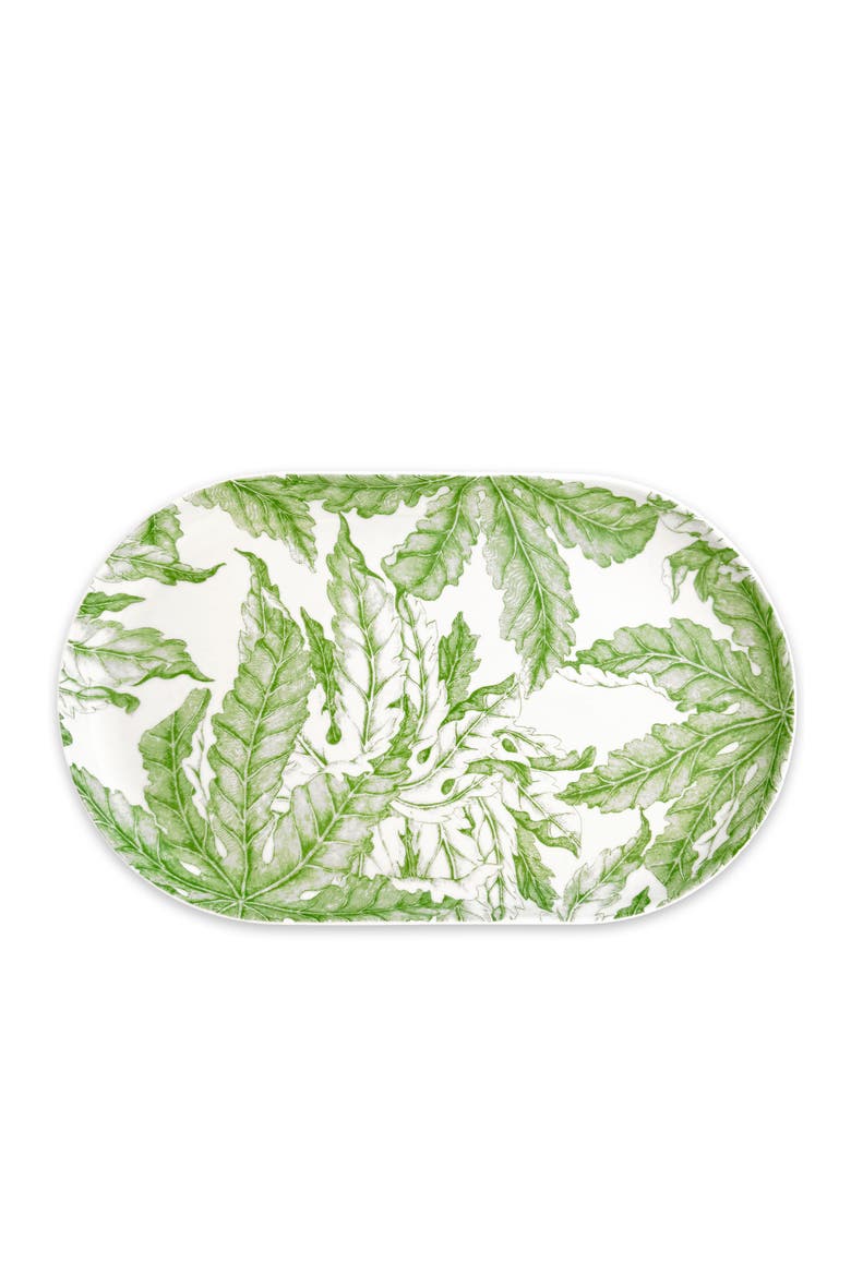 Freya Large Coupe Oval Platter - Porcelain, Main, color, GREEN