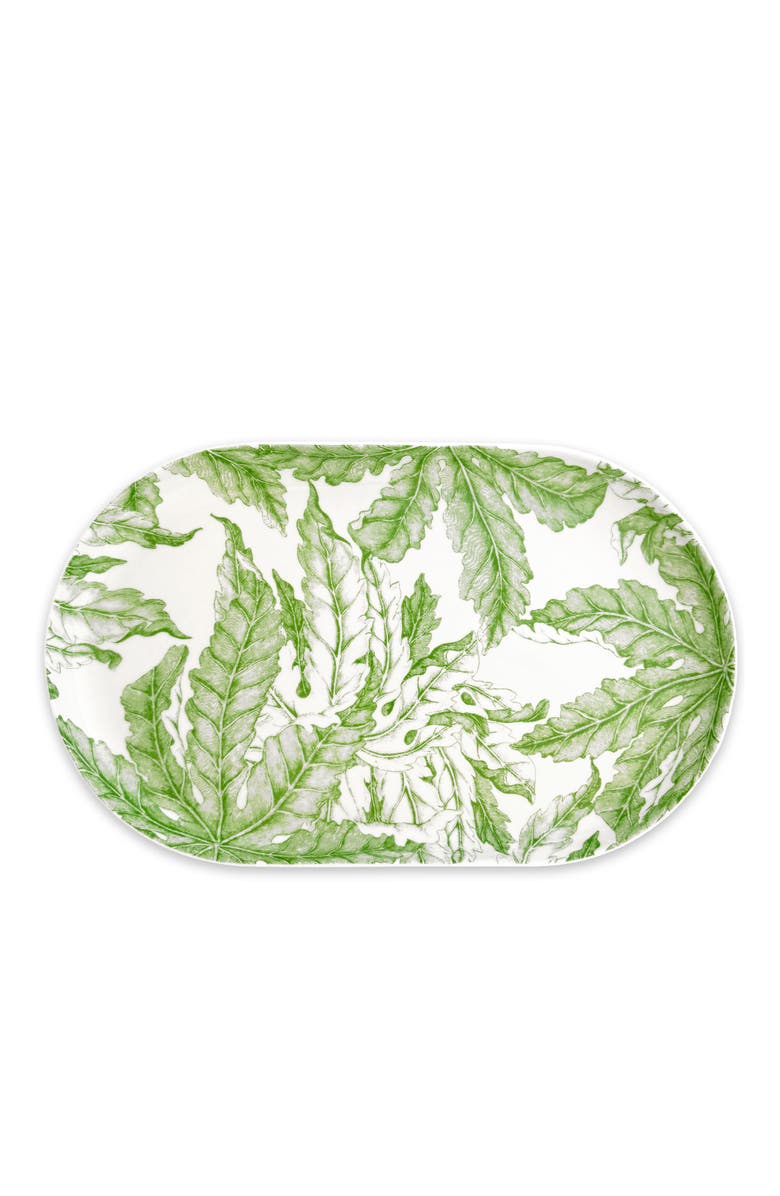 Caskata Freya Large Coupe Oval Platter - Porcelain, Main, color, Green