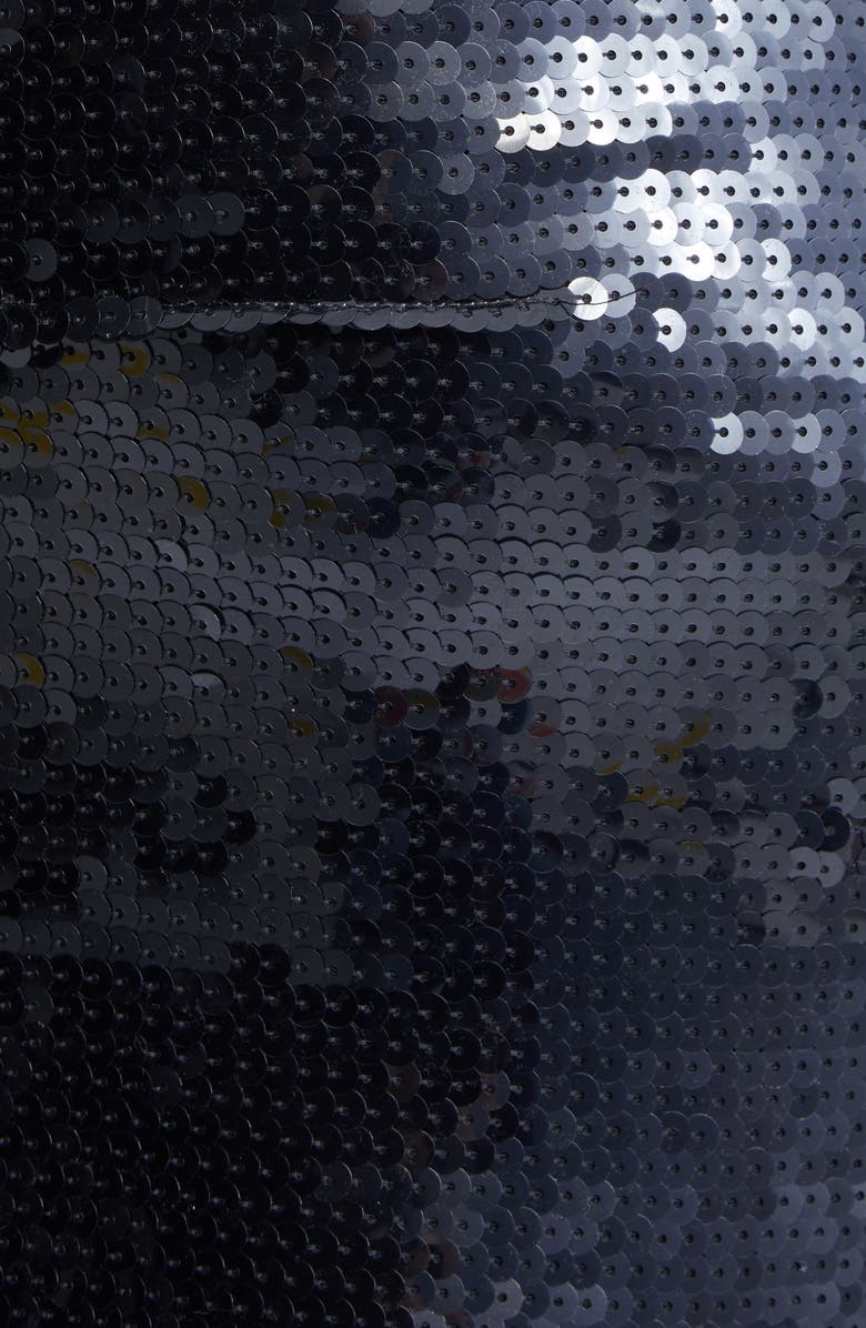 Rick Owens Concordians Sequin & Chiffon Sliced Skirt, Alternate, color, Black