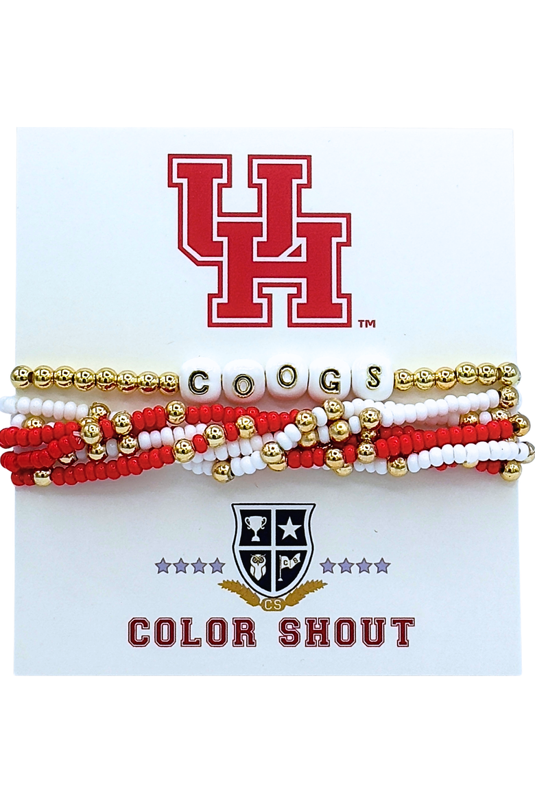 Houston Lucky 7 Bracelet Set, Main, color, Yellow Gold