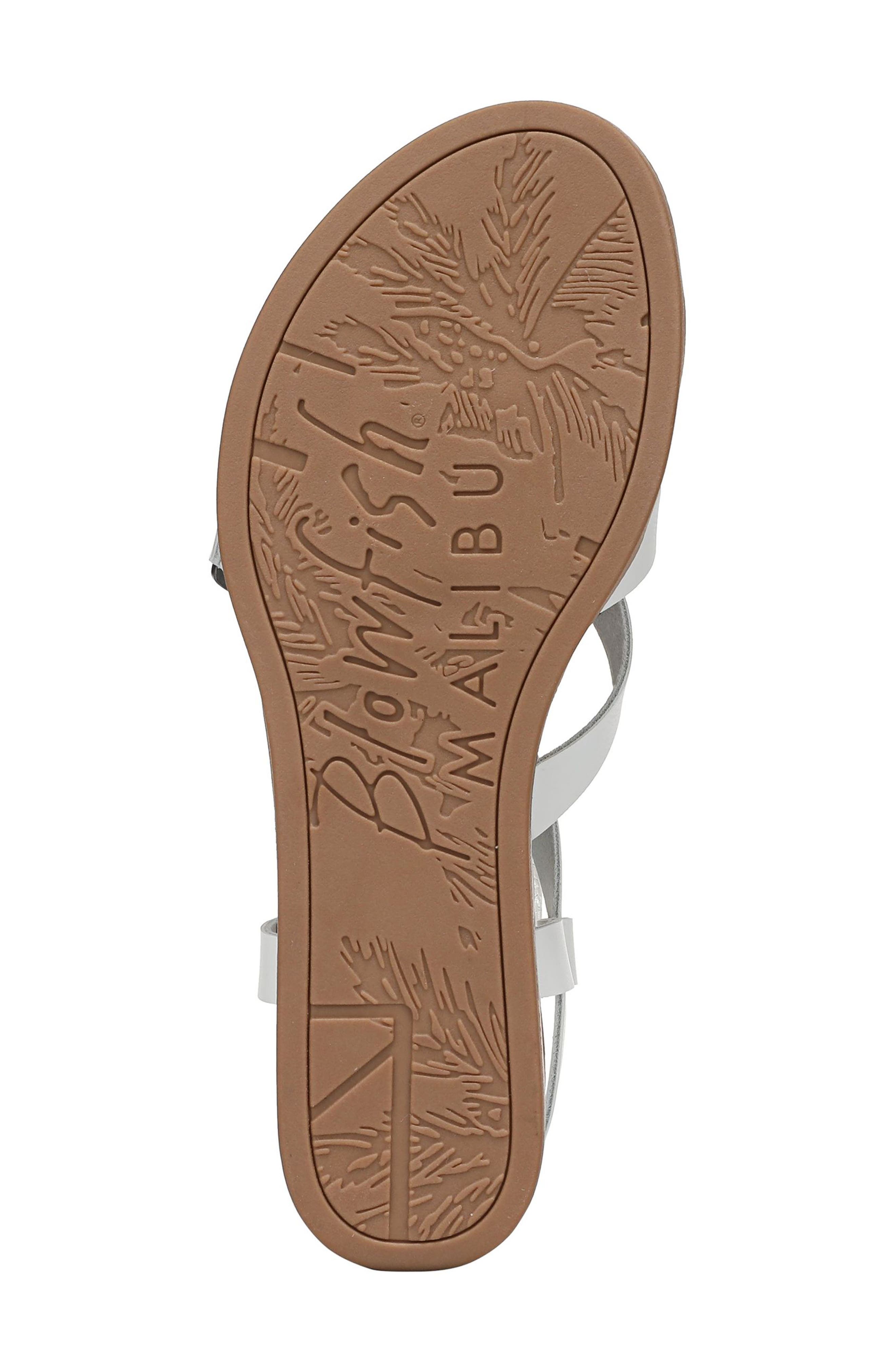 Blowfish Malibu April Wedge Sandal, Alternate, color, White Faux Leather