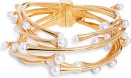 Oscar de la Renta Pearl Nest Cuff Bracelet