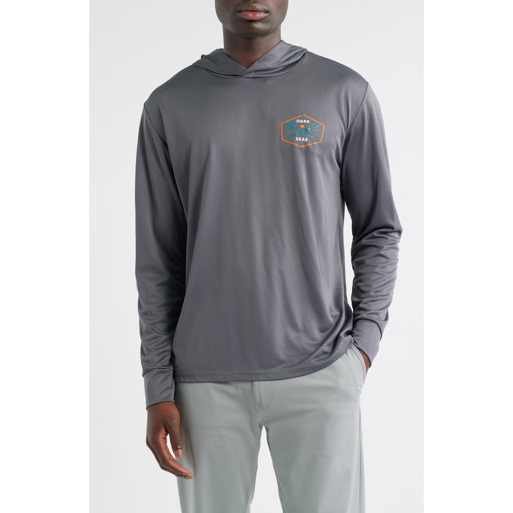 Dark Seas Progressive Upf Hooded Long Sleeve T-shirt