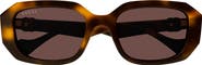 Gucci 54mm Rectangular Sunglasses